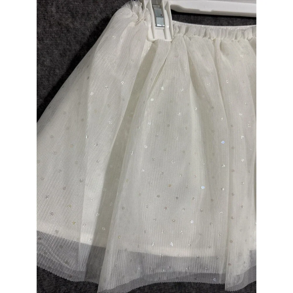 Cat & Jack Girl's Skirt Tutu Layered White 4T
